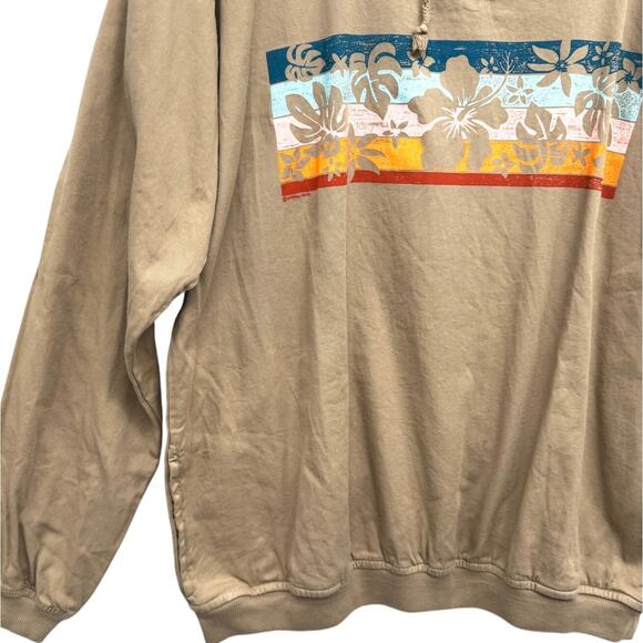 Crazy Shirts Hawaii Unisex L Kona Dyed Pullover Banded Floral Rainbow Relaxed - Picture 3 of 9